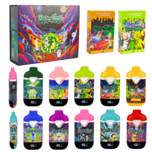 2g dual chamber rick and morty vape pen cartoon design led screen disposable kits usa stock